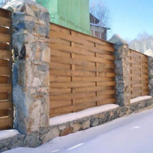 Деревянный забор Плетенка - Фото № “6”