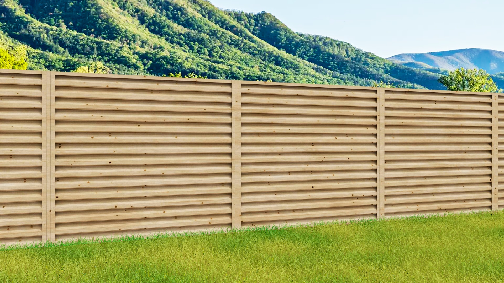красивый забор из металла с текстурой дерева - НЕЙТ МА-2101